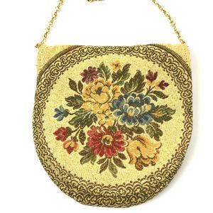 Vintage MAGID Handbag Purse Tapestry Chain Strap